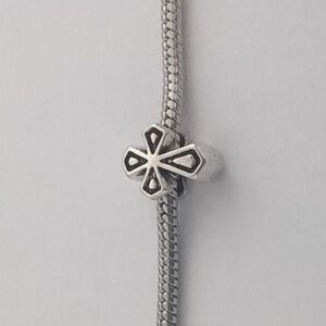 Silver Cross‎ Charm for Pandora Style Bracelet